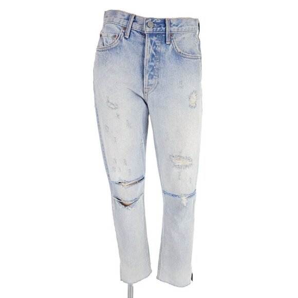 GRLFRND Karolina High-Rise Raw Edge Jeans 24 XXS Dont Cry Daddy $225 - Picture 2 of 16